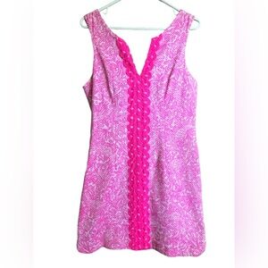 Women’s Lily Pulitzer Pink and White Dress in Size 10.
